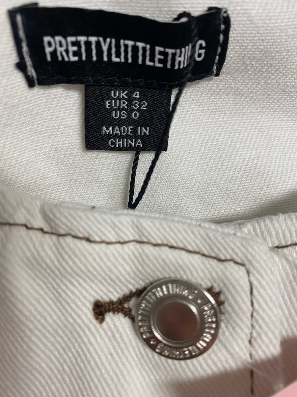 PrettyLittleThing Cream Round-Neck Button Front Jacket - Picture 5 of 7